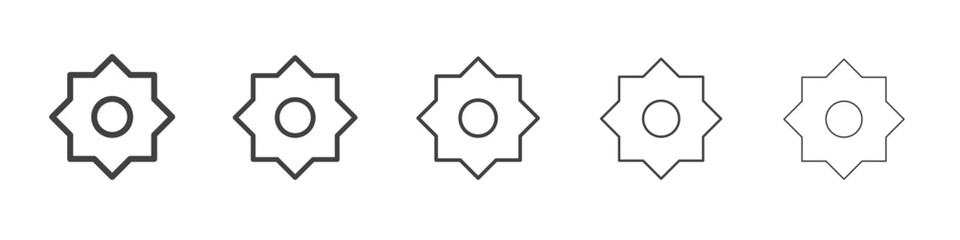 Config icon flat simple outline logo