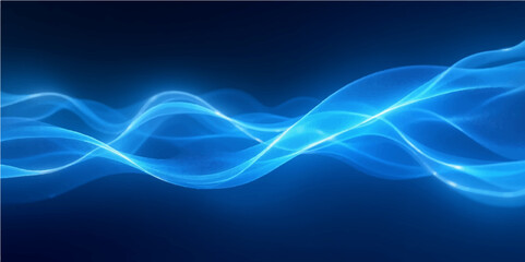 Abstract blue background with flowing fractal lines and energy waves perfect for digital art and modern design