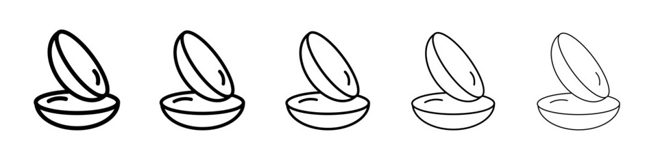 contact lenses icon flat simple outline logo