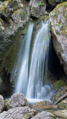 waterfall among the stones