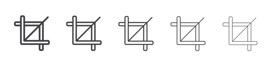 Crop icon flat simple outline logo