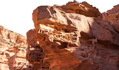 Coloured Canyon is a rock formation on South Sinai (Egypt) peninsula. Desert rocks of multicolored sandstone background.