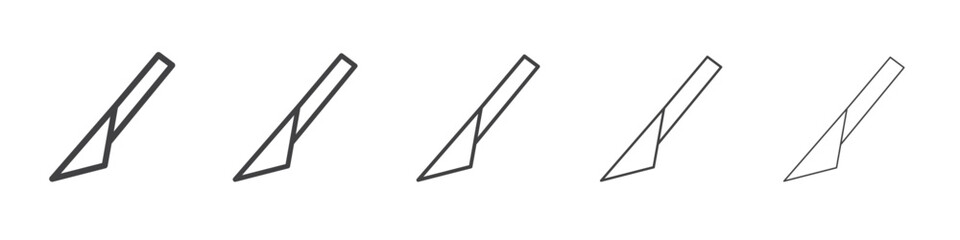 Cutter icon flat simple outline logo