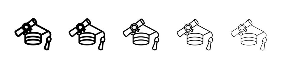 Degree icon flat simple outline logo