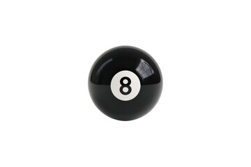 Glossy Black Eight Ball With White Number Eight Isolated On A Plain Transparent Background Transparent Background