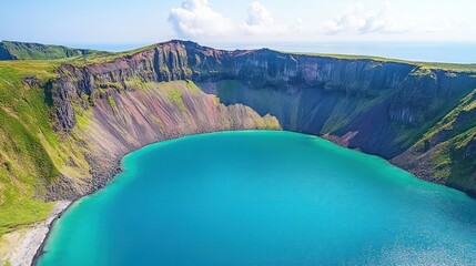 Obraz premium Crater lake panorama
