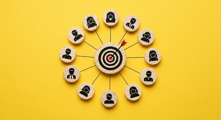 Target audience concept with customer segmentation icons