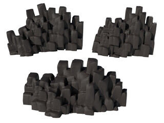 ごつごつしたローポリ3Dの岩壁