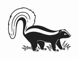 Contemporary Zorilla Icon With Raised Tail And Defensive Spray Icon Set