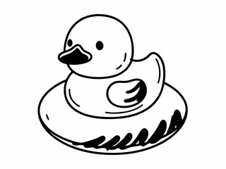 Dynamic Yellow Duckling Icon Flat Cartoon Style Round So Icon Set
