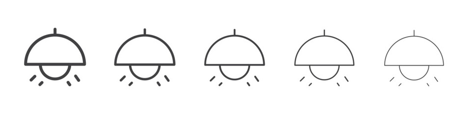 Dome light icon flat simple outline logo
