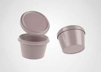 plastic, isolated, container, bucket, empty, cup, white, pot, object, drink, pail, food, coffee, red, color