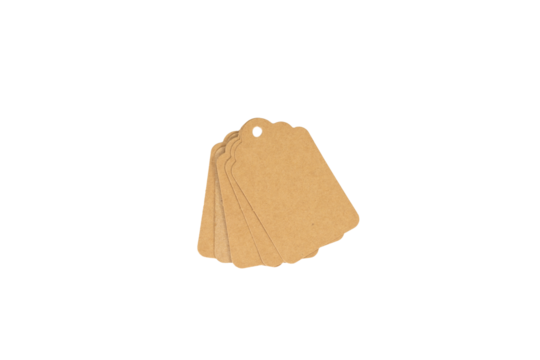 A Stack of Brown Cardboard Tags