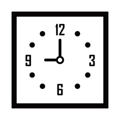 Clock vector silhouette , clip art, and symbol. Shilhouette of clock concept and simple design