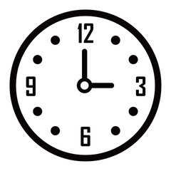 Clock vector silhouette , clip art, and symbol. Shilhouette of clock concept and simple design