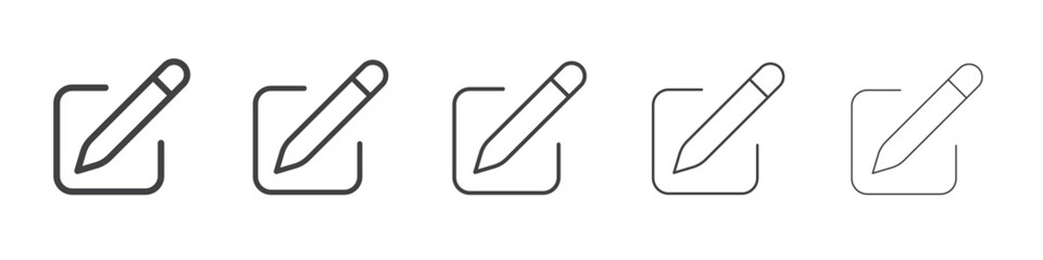 Edit icon flat simple outline logo