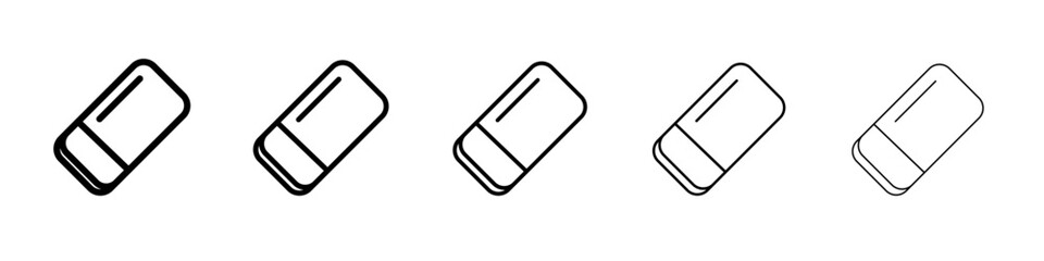 Eraser icon flat simple outline logo