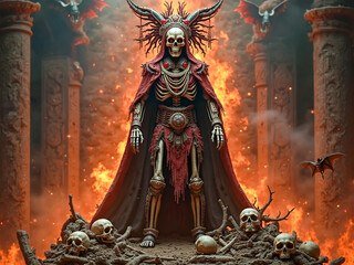 Mictlantecuhtli, Aztec death god ruling dark underworld Mictlan