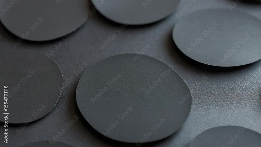 Poster a group of black circles arranged on a table