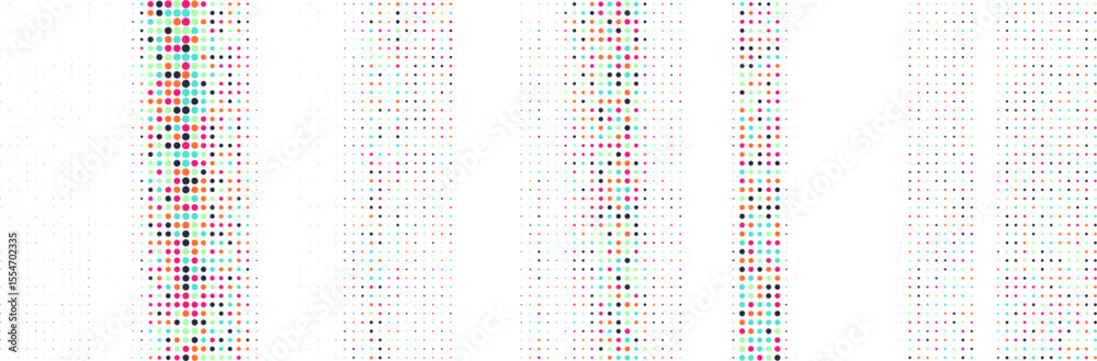 Poster abstract colorful halftone texture dots pattern. vector