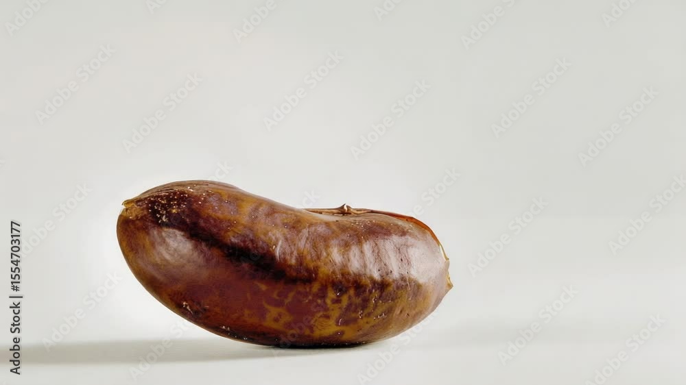 Aufkleber A fresh apple without its skin, placed on a flat surface for display or use