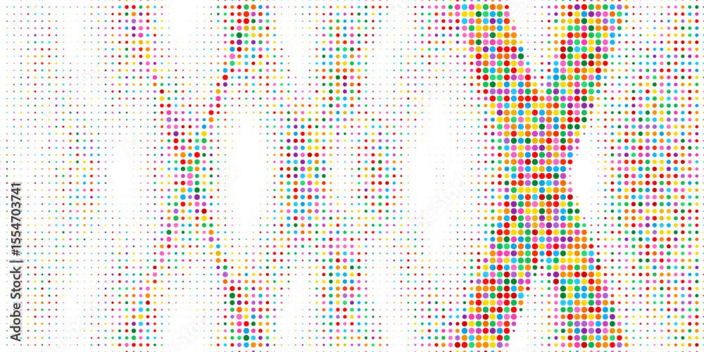 Poster abstract colorful halftone texture dots pattern. vector