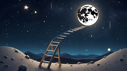 reaching for the moon: a whimsical journey