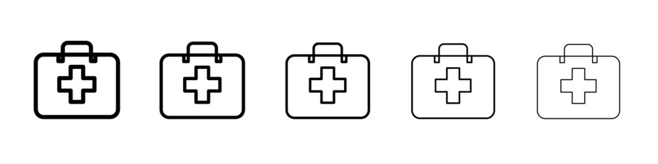 First aid icon flat simple outline logo