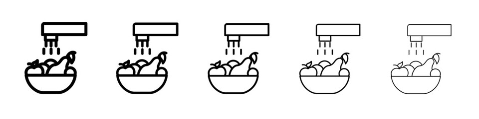 Fruits Washing icon flat simple outline logo