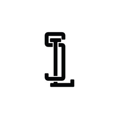 SL monogram logo design letter text name symbol monochrome logotype alphabet character simple logo