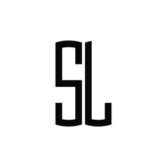 SL monogram logo design letter text name symbol monochrome logotype alphabet character simple logo