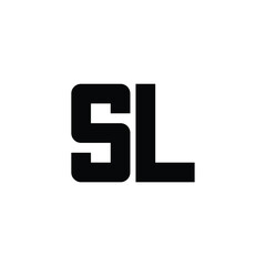 SL monogram logo design letter text name symbol monochrome logotype alphabet character simple logo