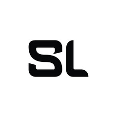 SL monogram logo design letter text name symbol monochrome logotype alphabet character simple logo