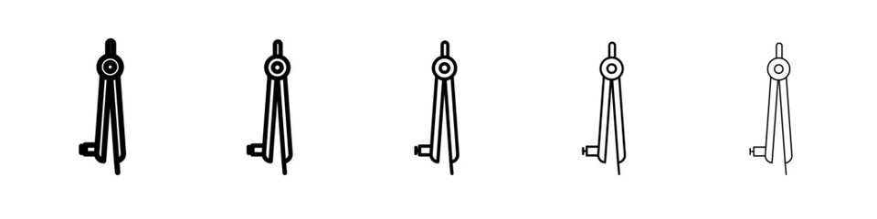 geometric compass icon flat simple outline logo