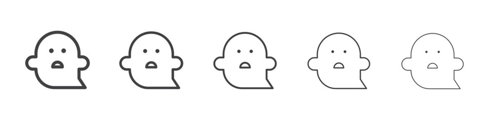 Ghost icon flat simple outline logo