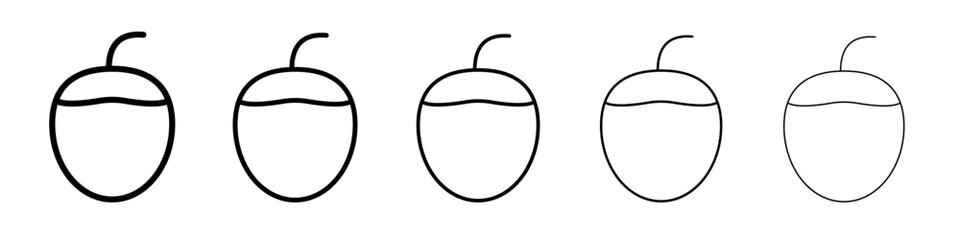 Hazelnut icon flat simple outline logo