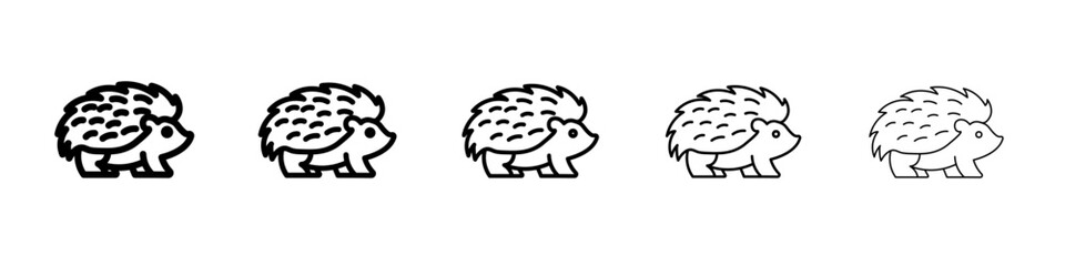 Hegdehog icon flat simple outline logo