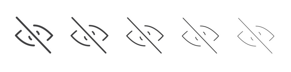 Hide view icon flat simple outline logo