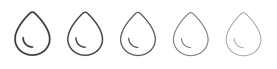 Humidity icon flat simple outline logo