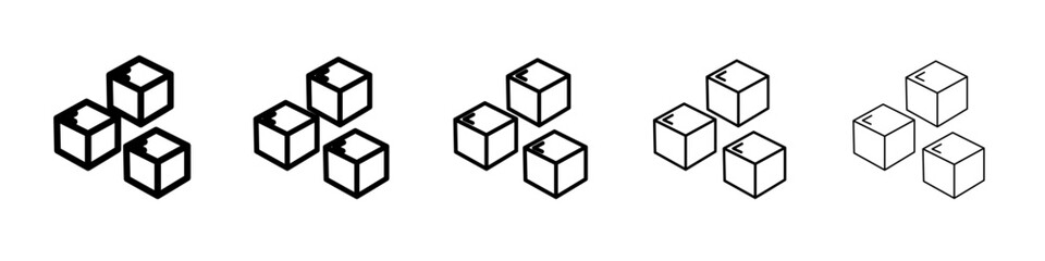 Ice icon flat simple outline logo