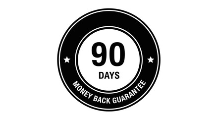 Black 90-Day Money-Back Guarantee Seal