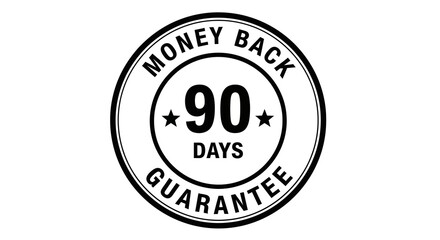 Black 90-Day Money-Back Guarantee Seal
