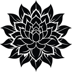 Fototapeta premium Spiked Lotus Mandala Flower