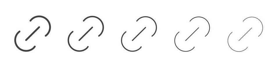 Link icon flat simple outline logo