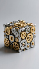 metal gears on white