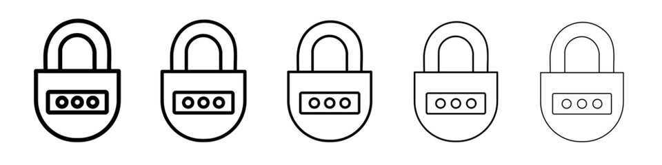 Lock closed icon flat simple outline logo
