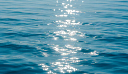 Peaceful Ocean Surface Sunlight Reflections