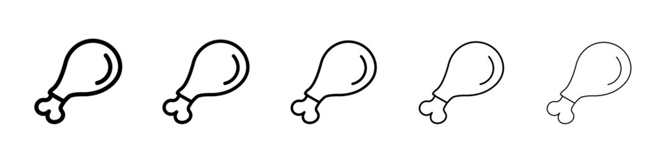 meat icon flat simple outline logo