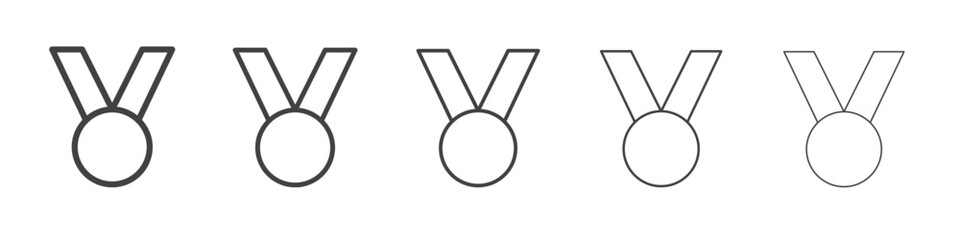 Medal icon flat simple outline logo