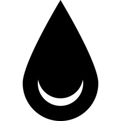 Water Drop Droplet Icon Vector Symbol Liquid Natural Element